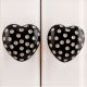 Black Heart Etched Ceramic Drawer Knob